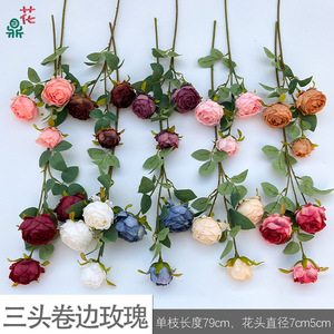 Rosas Artificiales de Seda con Tallo Individual, Decoración Realista para el Hogar, Estilo Moderno, Arreglo Floral Hecho a Mano - Product Image 4