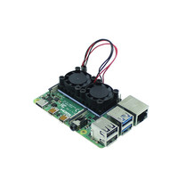 Ventilador Simple o Doble de Aleación de Aluminio de 5V para Raspberry Pi 3B+ 4B, Refrigeración con Almohadilla de Silicona de Alta Conductividad Térmica