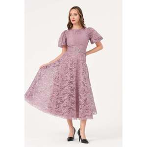 Haut élégant pour femme DANS, couleur rose poudré, coupe confortable, disponible en tailles 38-42, modèle 1592, parfait pour les occasions décontractées - Product Image 2
