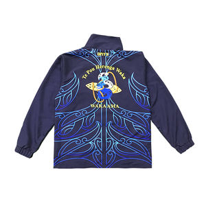 Chaqueta con cremallera deportiva personalizada de fábrica de Vietnam chaqueta de equipo con diseño de sublimación - Product Image 3