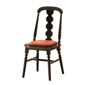 Silla de comedor de madera de caucho con asiento tapizado en tela para comedor - Product Image 5