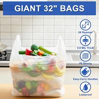Sacs de courses en plastique extra larges AmazingSpark 32x19x6, réutilisables, résistants, type T-shirt, en gros, pour usage commercial