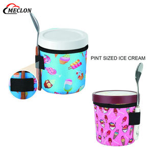 Funda de Neopreno Aislante, Impermeable y Duradera <span class=keywords><strong>para</strong></span> Helados, con Soporte <span class=keywords><strong>para</strong></span> Cuchara y Cubierta Protectora - Product Image 1