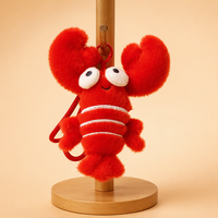 En gros, Pendentif en peluche mignon d'animaux marins : Phoque, Homard, Crabe, Orca, Requin, Étoile de mer, Poulpe, Jouet en peluche d'animal marin pour cadeau