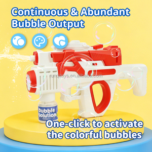 Vente en gros de jouets pistolets à bulles <span class=keywords><strong>2</strong></span> en 1 pour l'extérieur avec 50 ml de liquide à bulles, jouets de jeu, pistolet à bulles pour enfants - Product Image 3