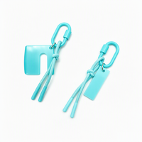 Porte-clés promotionnel personnalisé en acrylique avec lettre, pendentif lettre avec mousqueton et breloque de sac en corde tressée