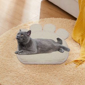 Sisal <b>Cat</b> <b>Scratching</b> Mat Wall Mounted Durable Pet Mat For <b>Cats</b> Solid Pattern 1 Level Cotton Edged - Product Image 2