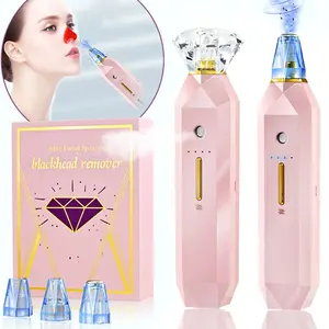 Doméstico Portátil Óleo Pele Poro Limpo Vácuo Microdermoabrasão Sucção Cuidados Com A Pele Blackhead Remoção Peel Spray Machine