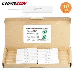 10 pièces 10W 5% ciment résistances bobinées 1 - 10K <span class=keywords><strong>Ohm</strong></span> 10Watt inductif fil fixe enroulé <span class=keywords><strong>résistance</strong></span> céramique 10 15 100 250 1K 1Kohm - Product Image 6