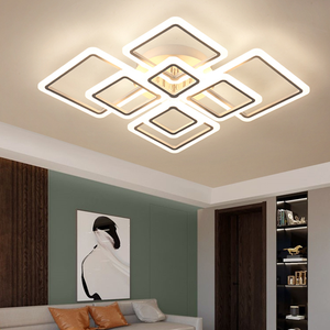 <span class=keywords><strong>Plafonnier</strong></span> <span class=keywords><strong>LED</strong></span> rond en acrylique moderne JACKSUN, lumière tricolore, gradation avec télécommande, pour salon - Product Image 2