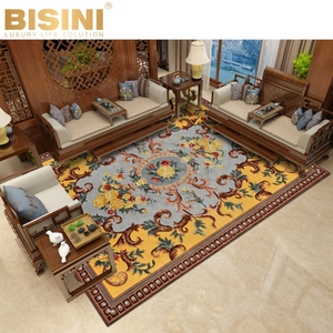 Style français Villa <span class=keywords><strong>Beige</strong></span> fait à la main zone florale <span class=keywords><strong>tapis</strong></span> et <span class=keywords><strong>tapis</strong></span> haute pile touffeté à la main laine épaisse résistance à l'usure conception sculptée - Product Image 6