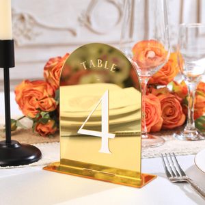 Factory Wholesale 1-15 <strong>Arched</strong> Double-sided Numbers <strong>Wedding</strong> Centerpieces Table <strong>Decorations</strong> Place Cards for Party Supplies - Product Image 5