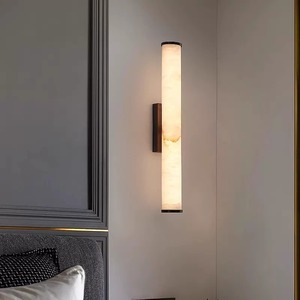 โคมไฟติดผนังหินอ่อน แหล่งกำเนิดแสง LED 220V สำหรับห้องนอน โถงทางเดิน ไฟตกแต่ง - Product Image 1