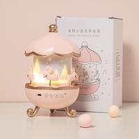 Lámpara de Proyección Recargable con Diseño 2025, Luz Nocturna Giratoria de 360 Grados, Caja de Música Romántica, para Regalos Navideños
