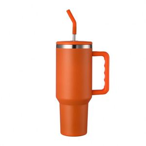 40oz H3.0 <b>Handle</b> <b>Travel</b> Car Tumbler Vacuum <b>Mug</b> Lid Straw Non-Slip Base OEM ODM Custom Color - Product Image 1