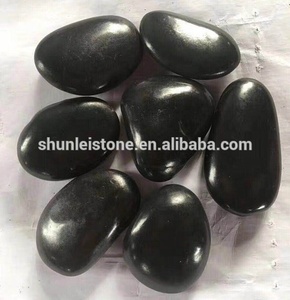 Natural negro brillante guijarro liso Precio de piedra - Product Image 3