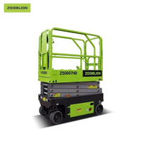 Plateforme élévatrice à ciseaux électrique mobile autopropulsée sur roues, modèle populaire ZS0607HD, 7,8 m, hydraulique