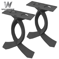 Pieds de table en fer noir robustes sur mesure, base de banc thermolaquée, faits à la main, à visser, pour cuisine, salle à manger, bureau, patio