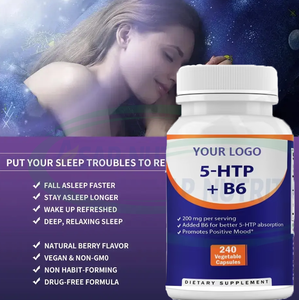 Cápsulas Ausreson OEM 5 HTP 5-Hidroxitriptófano, Ayuda para Dormir y Relajación, Suplemento Herbal, 200 mg, Vitamina <span class=keywords><strong>B6</strong></span>, Cápsula de 5-HTP - Product Image 2