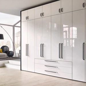 Armadio di stoccaggio moderno <span class=keywords><strong>in</strong></span> fabbrica armadio singolo armadio camera da letto mobile armadio personalizzato ad alta lucentezza armadio - Product Image 2