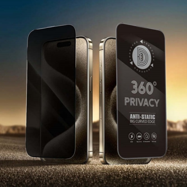 4 Way 360 Privacy Glass Protector Full Glue HD Anti Peep Bubble Free Tempered Glass Film for iPhone 16 15 Plus 17 air Pro Max