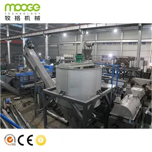 Fabrika doğrudan ekonomik 1000 kg/saat atık PET şişe geri dönüşüm makineleri temizlenmiş gevreği yapmak için polyester SENTETİK ELYAF