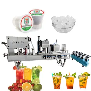 Machine à sceller les tasses à thé à bulles 1 sortie 4 entièrement automatique et machine à thermosceller les tasses à jus Machine de fabrication de tasses à glaçons