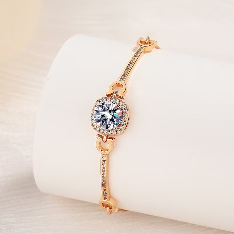 Rose gold square bracelet