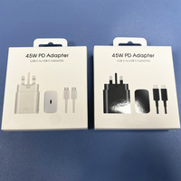 Cargador Original de 50W con Enchufe EU US UK EP-T5020 25W 45W 65W Adaptador de Corriente USB-C Cargador Superrápido de Doble Tipo-C para Samsung Galaxy