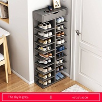 Meuble à chaussures anti-poussière de type économique pour la maison avec plusieurs niveaux pour gagner de la place, étagère à chaussures de grande capacité à l'entrée