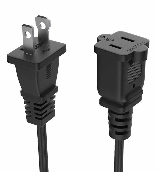 美国电源极化延伸电缆线美国交流2叉公/母电源电缆，NEMA 115P至115R电缆极化