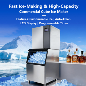 Commercial Ice Maker Machine 500kg/24 Hours 250kg 300kg 1ton Production With 200kg <b>Storage</b> for Business <b>Cube</b> Making Large Daily - Product Image 4