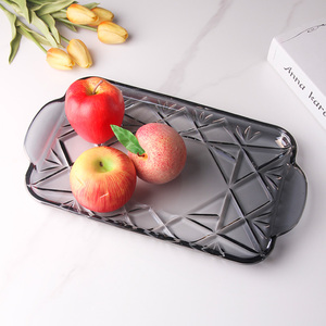 Plateau <span class=keywords><strong>rectangulaire</strong></span> en verre pour fruits, grande capacité, créatif, pour collations, gobelets et gâteaux domestiques – Vente en gros - Product Image 5