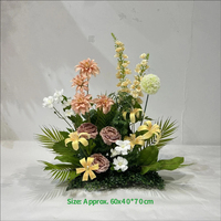Rangées de fleurs artificielles en soie - Styles variés, décorations durables, modernes et élégantes pour mariages, utilisation intérieure/extérieure, centres de table