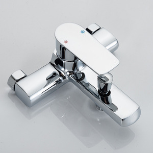 Grifo mezclador de bañera Morning Dew, 1 manija, válvula de cerámica, montado en la pared, grifo de ducha de agua fría y caliente - Product Image 1