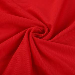 100% Polyester Hommes T-shirt Tissu 145GSM Tricoté Piqué Sportswear avec Bird Eye Design pour Filles Stock Lots De Fabricants - Product Image 3