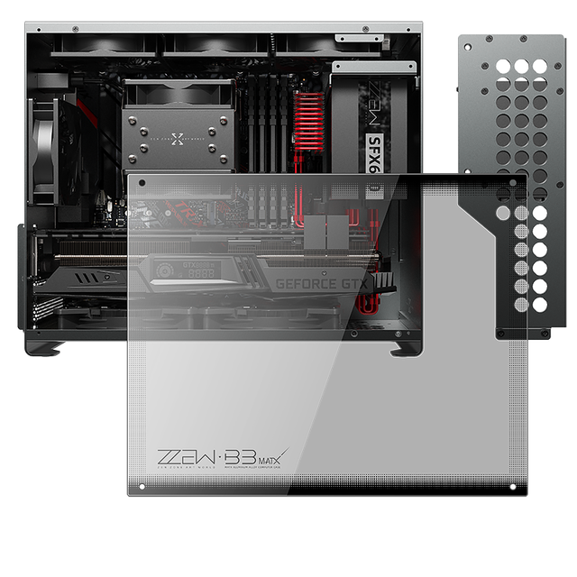 Aluminum Alloy Vertical Mini ITX/MATX Case Desktop PC Chassis Gaming Office Home Personal DIY Installation Use
