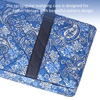 Juego de Mahjong Americano Moderno de Lujo con Diseño de Hortensia, 166 Fichas Blancas con Bolsa de Transporte Azul, Kit Completo Portátil para Entretenimiento