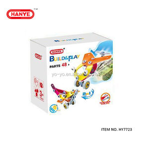 Ensemble de construction DIY 2 en 1, 48 pièces, vis et écrous, hélicoptère, voiture, jouet éducatif STEM pour enfants, cadeau créatif - Product Image 2