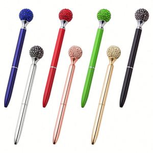 Shuhao Brand Wedding Gift Souvenir Custom Ball Logo Rose <b>Gold</b> Diamond Crystal <b>Pen</b> on Stock - Product Image 1