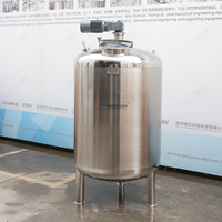Cuve de mélange industrielle monocouche en acier inoxydable, mélangeur de liquides à paroi simple, agitateur pour l'alimentation, les cosmétiques et les produits chimiques