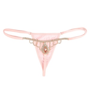 <span class=keywords><strong>Perizoma</strong></span> con Cuore <span class=keywords><strong>Rosa</strong></span> in Strass, Sexy Tanga a Vita Media con Catena di Cristalli per <span class=keywords><strong>Donna</strong></span> - Product Image 4