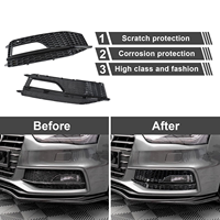 Cubierta de Faro Antiniebla de Plástico Estilo Sline de PNB Sport para Audi A4/S4 B8.5 (2013-2016), Nueva Barra Negra S-line A4L, 1 Año de Garantía