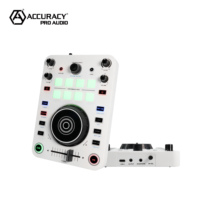 Controlador MIDI de Bolsillo de 4 Canales Accuracy Pro Audio MID34, Controlador DJ/Consola de Audio, Mezclador de DJ Profesional, Reproductor de Música