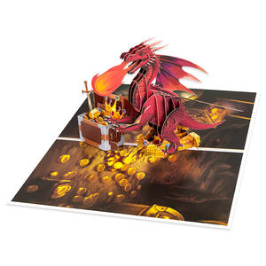 Impresión personalizada <span class=keywords><strong>de</strong></span> alta calidad dragón <span class=keywords><strong>de</strong></span> fuego 3D Pop-up tarjeta <span class=keywords><strong>de</strong></span> regalo <span class=keywords><strong>de</strong></span> agradecimiento papel Anime tarjeta hecha a mano <span class=keywords><strong>para</strong></span> <span class=keywords><strong>cumpleaños</strong></span> fiesta graduación - Product Image 3