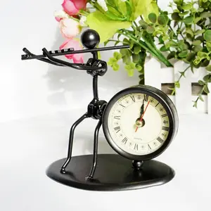 Ironman Clock Musical Instrument Craft Gifts Fashion Creative Music Metal Desktop Office Home Decoration Tourist Souvenirs