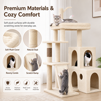 Toptan Çok Katlı Kedi Ağacı Kulesi, Büyük Kedi Evi, Sisal Tırmalama Direği, Rampa, Hamak ve İnteraktif Oyuncaklar ile
