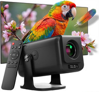 Mini projecteur vidéo intelligent 400 ANSI, prise en charge 1080P 4K, lecteur multimédia Home Cinéma Allwinner 727, projecteurs TV Android portables