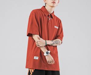 Maglietta da uomo 100% in cotone 240gsm con <span class=keywords><strong>stampa</strong></span> <span class=keywords><strong>giapponese</strong></span> e Polo da uomo Oversize con toppa ampia da lavoro con mezza manica - Product Image 3