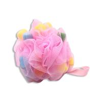 Super doux écologique nettoyage PE luffa bonbons maille douche éponge bain fleur